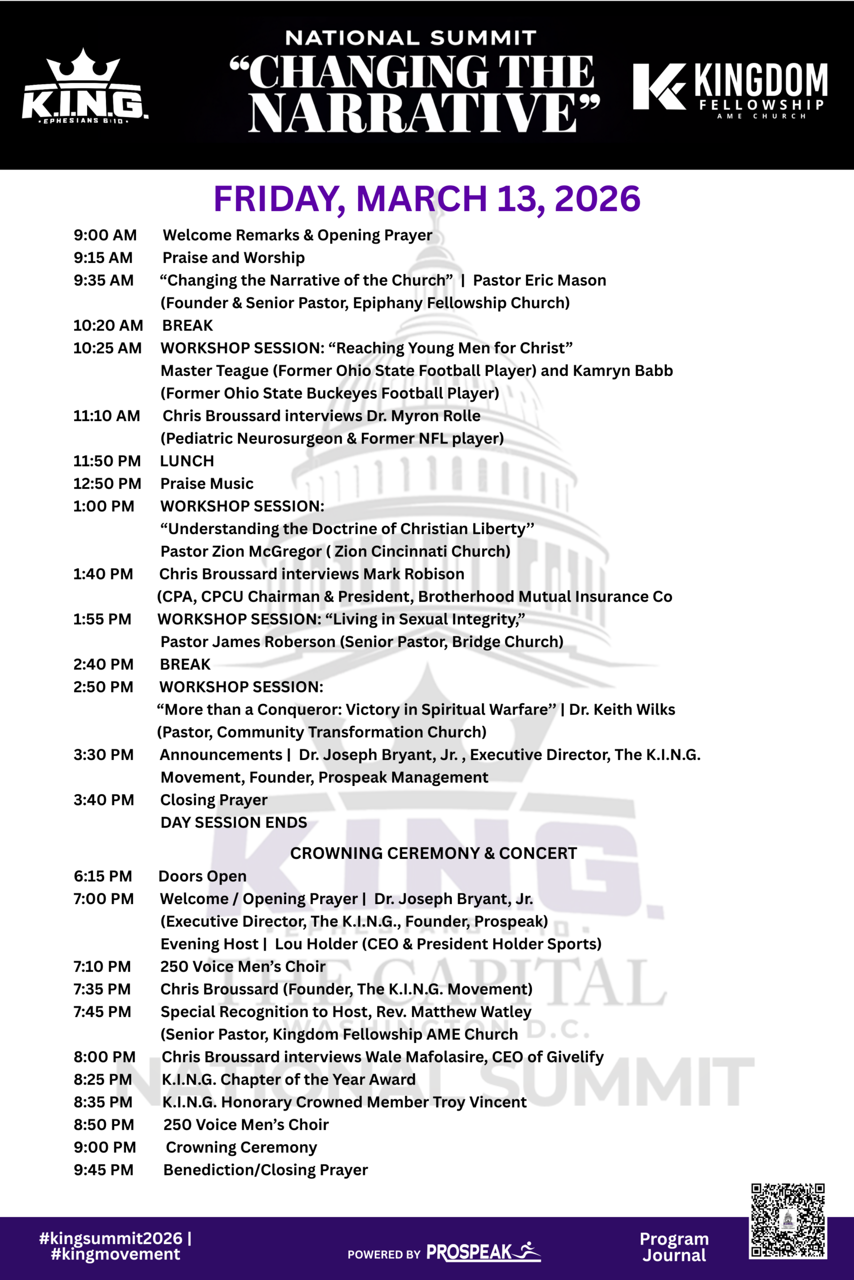 2026 KING Summit Agenda - Friday 03-13-26
